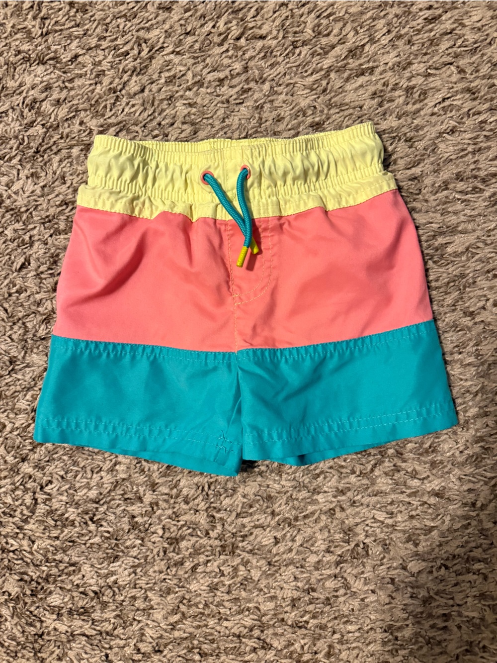 Cat & Jack Color Block Toddler Swim Trunks